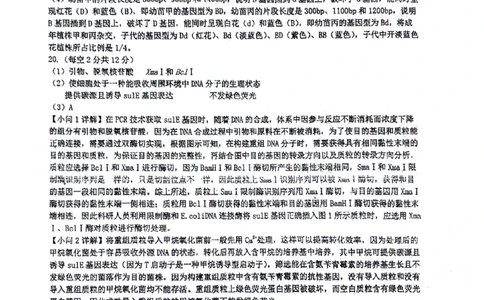 绵阳南山中学高2023级&ldquo;绵阳一诊&rdquo;热身考试生物答案_2025年10月_251028四川省绵阳南山中学高2023级&ldquo;绵阳一诊&rdquo;热身考试
