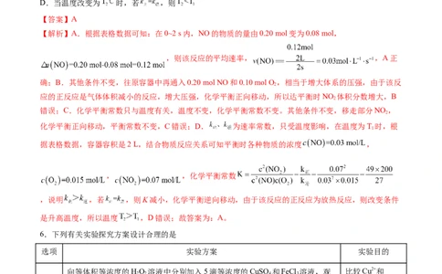 高二化学期中模拟卷（全解全析）(1)_1多考区联考_1014高二期中模拟卷（新高考通用）黄金卷：2024-2025学年高二上学期期中模拟考试_146