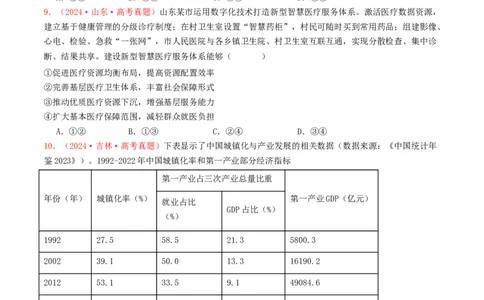 专题03经济发展与社会进步-2024年高考真题和模拟题政治分类汇编（学生卷）_近10年高考真题汇编（必刷）_十年（2014-2024）高考政治真题分项汇编（全国通用）