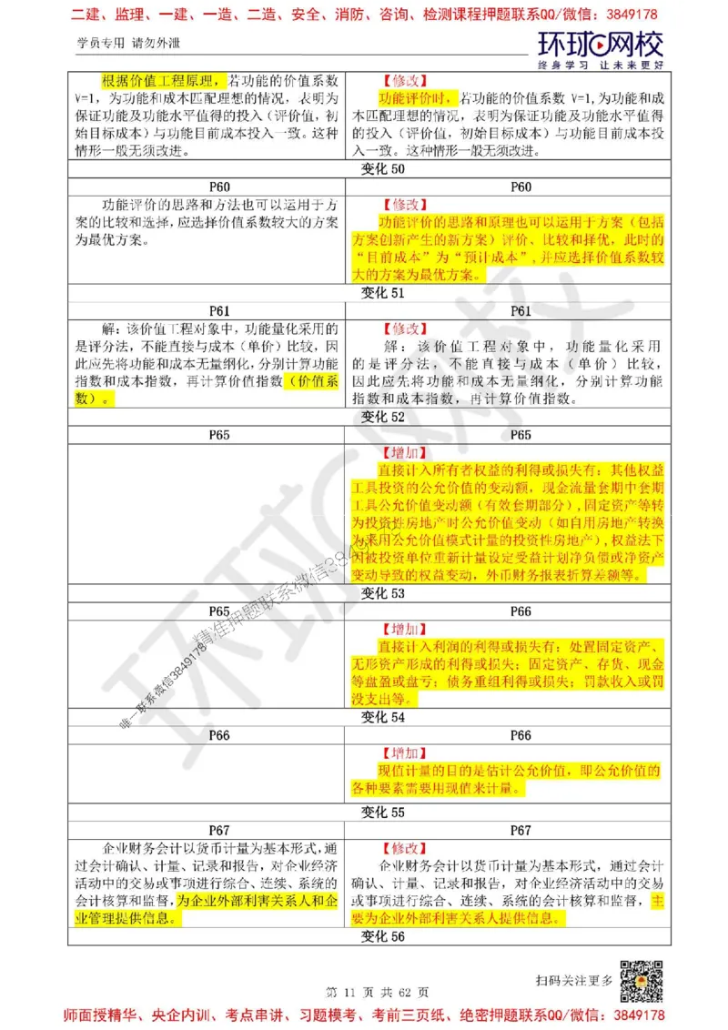 2025环球网校一级建造师《建设工程经济》教材对比明细_2026年一级建造师_2026年一建经济_2025年一建经济SVIP