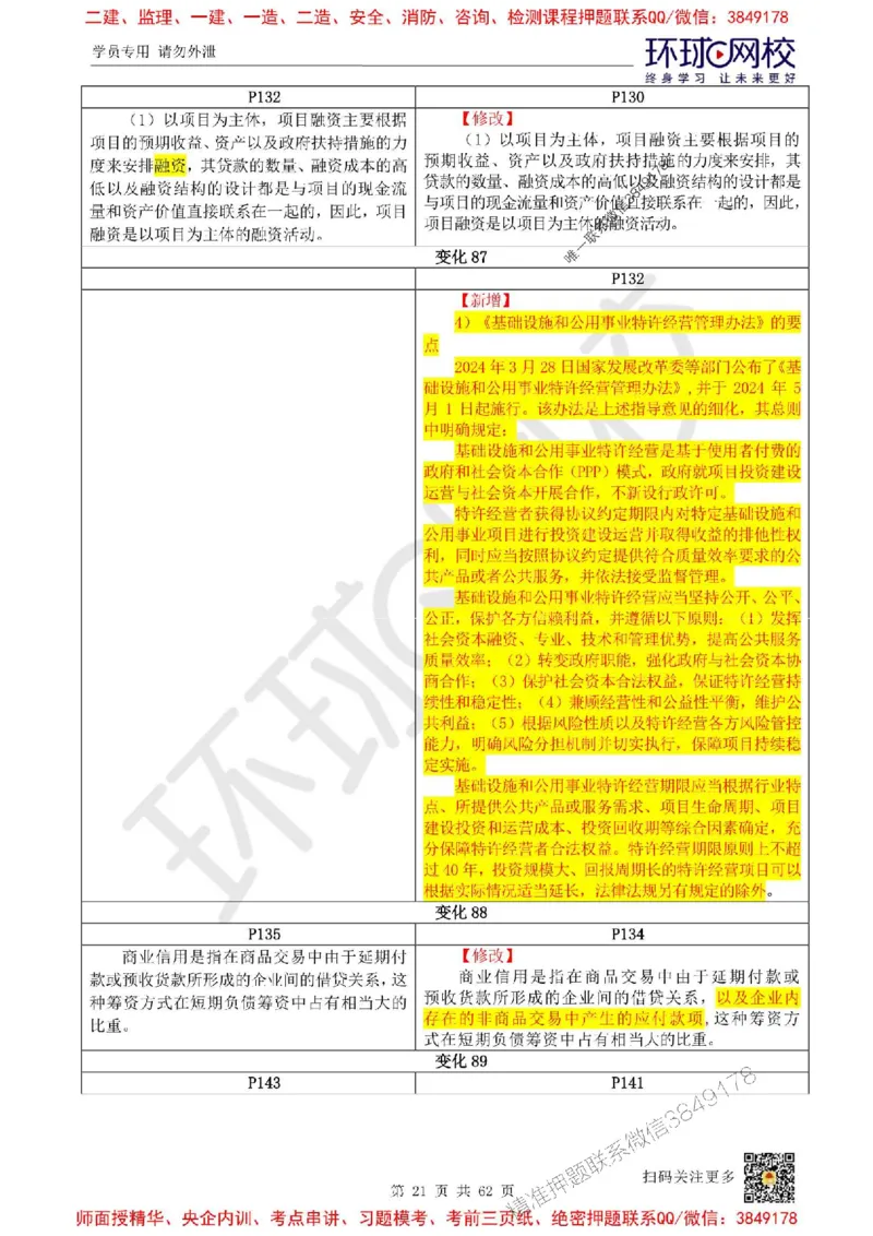 2025环球网校一级建造师《建设工程经济》教材对比明细_2026年一级建造师_2026年一建经济_2025年一建经济SVIP