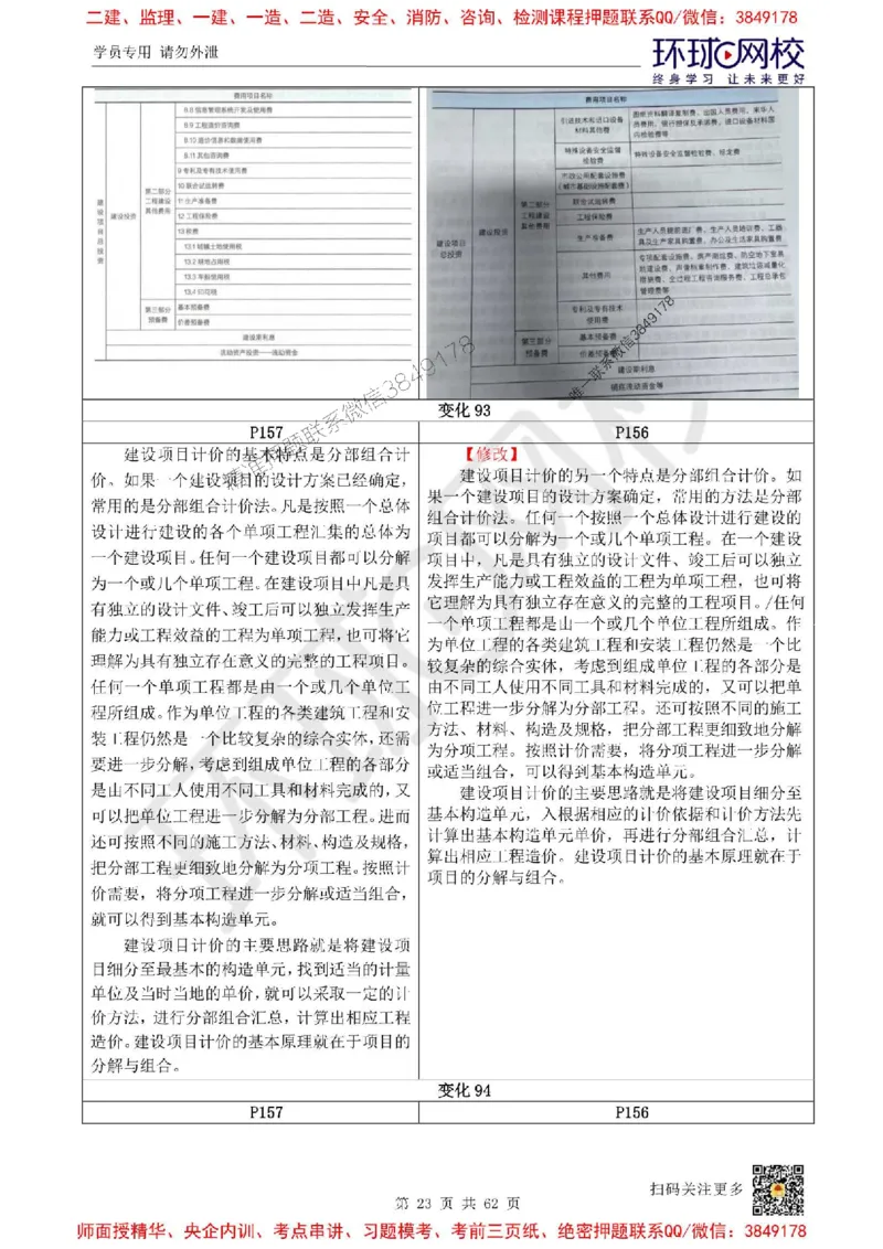 2025环球网校一级建造师《建设工程经济》教材对比明细_2026年一级建造师_2026年一建经济_2025年一建经济SVIP