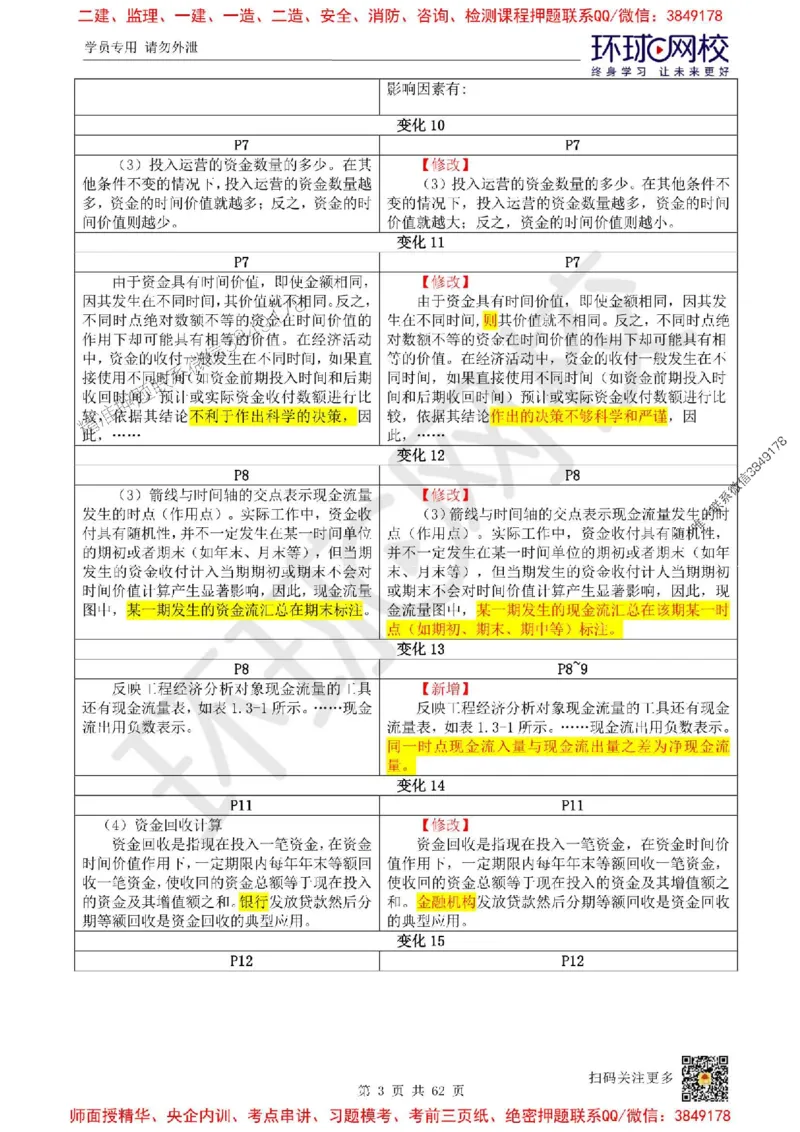 2025环球网校一级建造师《建设工程经济》教材对比明细_2026年一级建造师_2026年一建经济_2025年一建经济SVIP