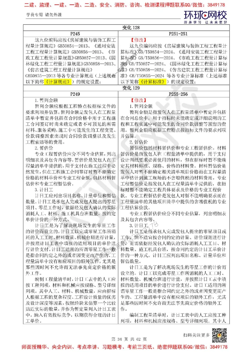 2025环球网校一级建造师《建设工程经济》教材对比明细_2026年一级建造师_2026年一建经济_2025年一建经济SVIP