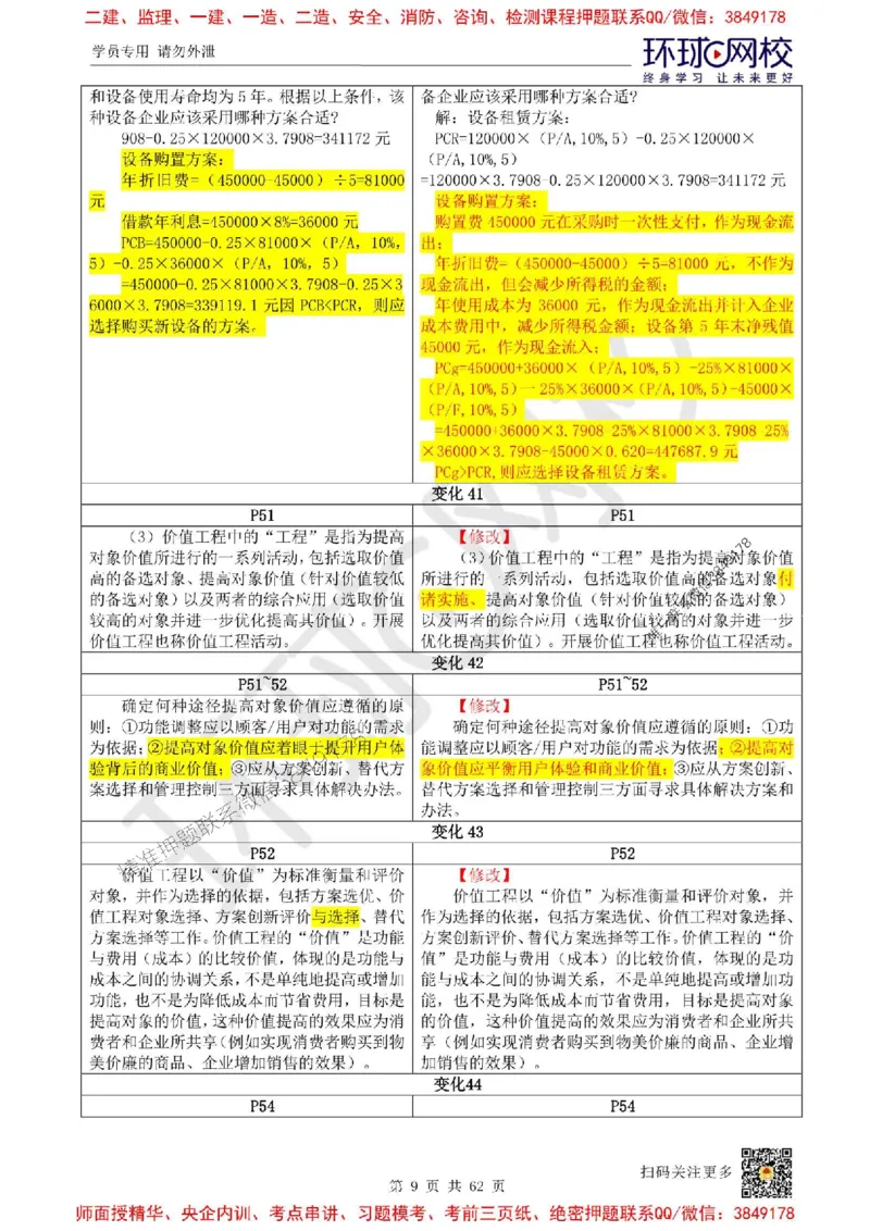 2025环球网校一级建造师《建设工程经济》教材对比明细_2026年一级建造师_2026年一建经济_2025年一建经济SVIP