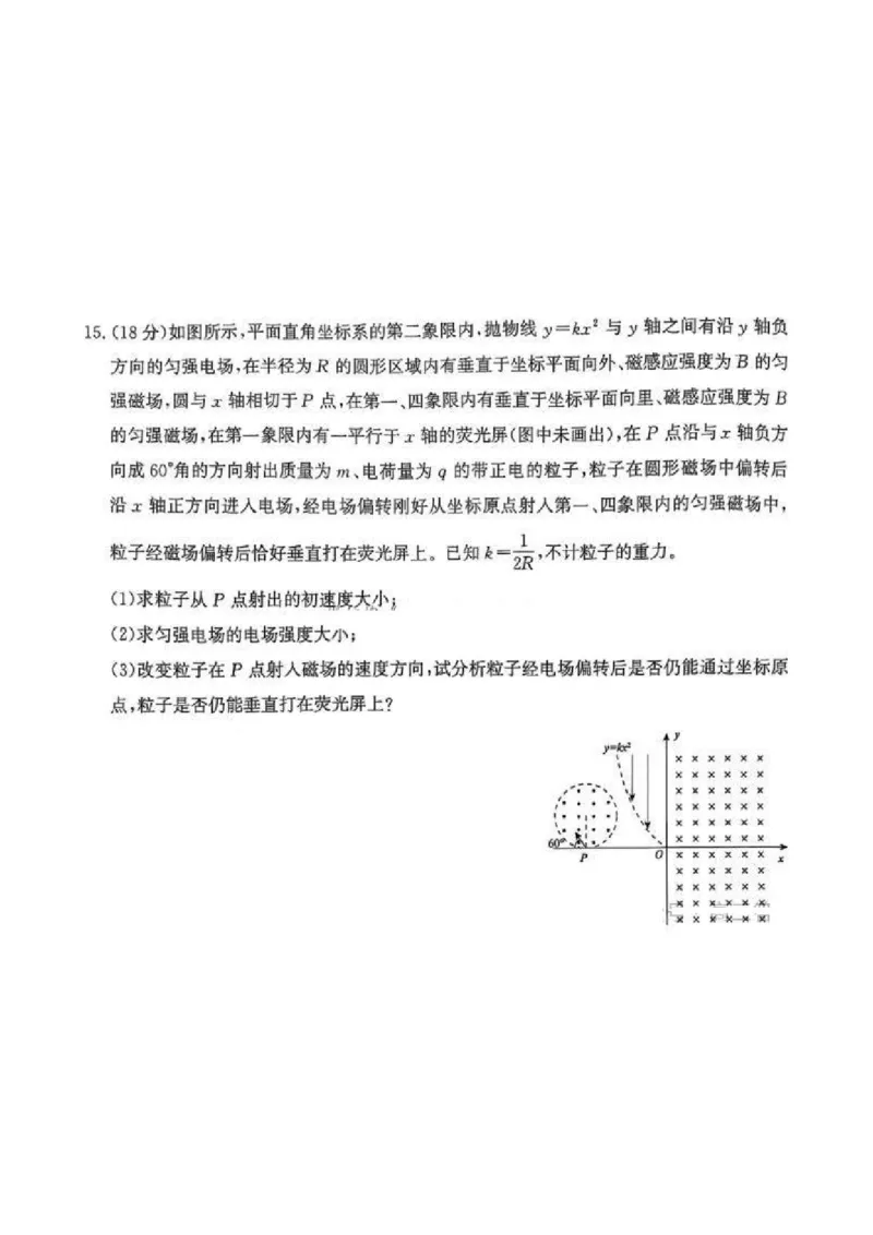 河南五市2025届高三期末物理试题及答案_2025年1月_250121河南普通高中（青桐鸣大联考）2024-2025学年（上）高三年级期末考试