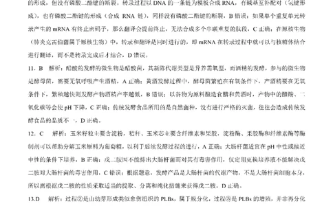 四川省成都市第七中学2025-2026学年高三上学期10月月考生物答案_2025年10月_251014四川省成都市第七中学2025-2026学年高三上学期10月月考（全科）