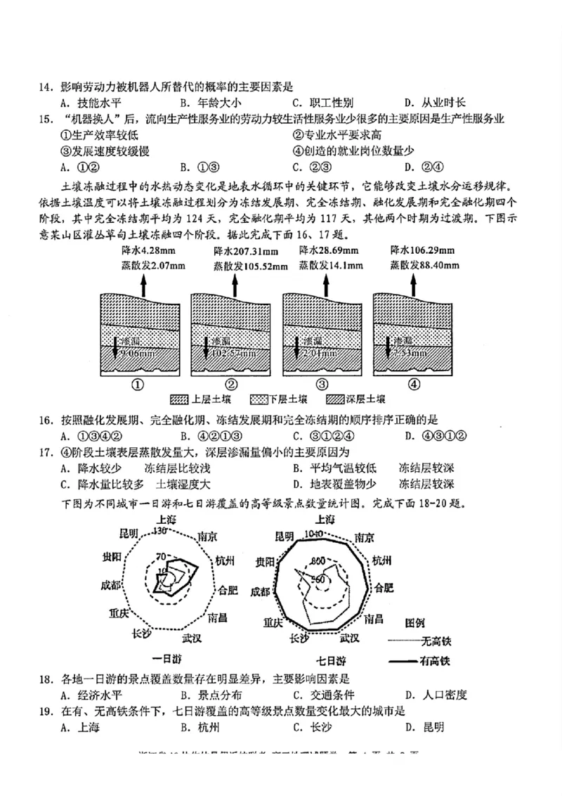 浙江省A9协作体暑假返校联考地理_2025年8月_250828浙江省A9协作体暑假返校联考（全科）