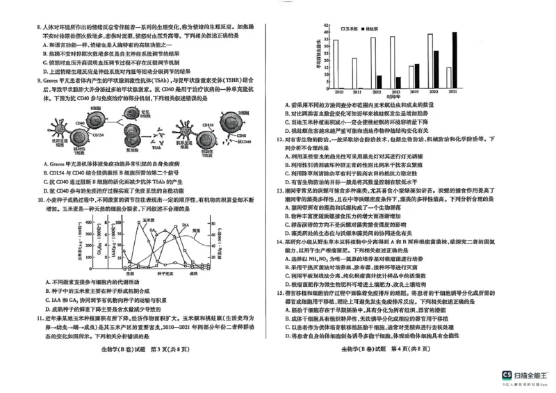 生物生物_2025年3月_2503132025届山西省晋中市天一大联考高三下学期3月高考适应性训练（二模）（全科）_2025届山西省晋中市高三下学期适应性训练考试（二模）生物学试题（含答案）
