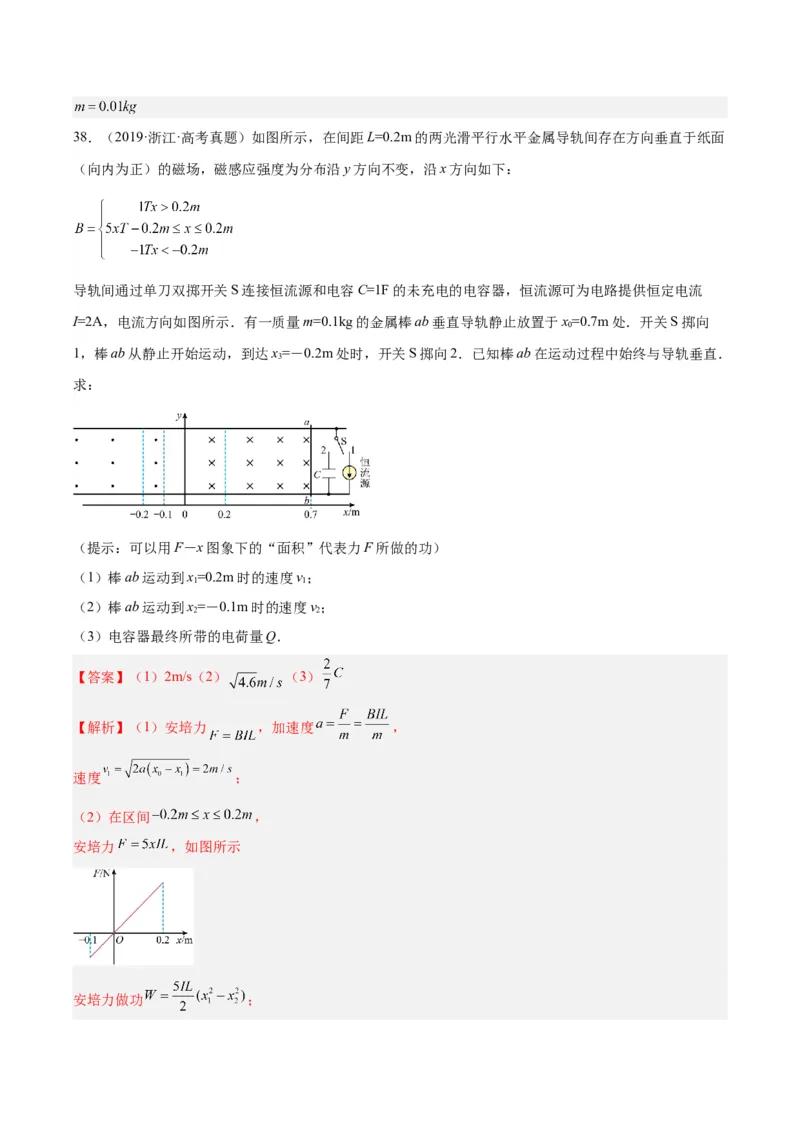 专题43安培力（解析卷）-十年（2014-2023）高考物理真题分项汇编（全国通用）_近10年高考真题汇编（必刷）_十年（2014-2024）高考物理真题分项汇编（全国通用）