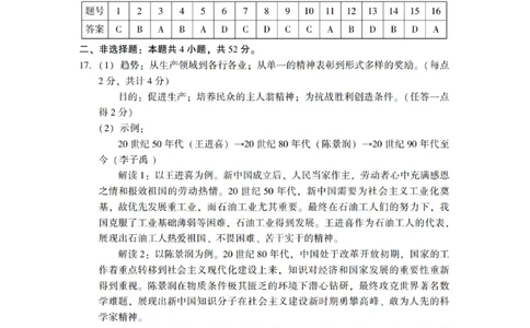 广东省2025年普通高等学校招生全国统一考试模拟测试（一）历史答案_2025年3月_250320广东省2025年普通高等学校招生全国统一考试模拟测试（一）（广东一模）（全科）
