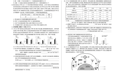 生物学(广西专版)天一大联考&middot;湖南省、广西省2025-2026学年高三上学期阶段性检测（二）_2025年9月