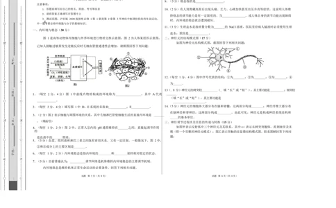 高二生物上学期第一次月考（上海专用）（考试版A3）_1多考区联考试卷_2510142025-2026学年高二生物上学期第一次月考试题