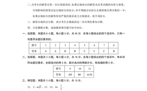 山东省九五高中协作体2025高三年级质量检测（九五联考）数学答案_2025年5月_250515山东省九五高中协作体2025高三年级质量检测（东营二模）（全科）