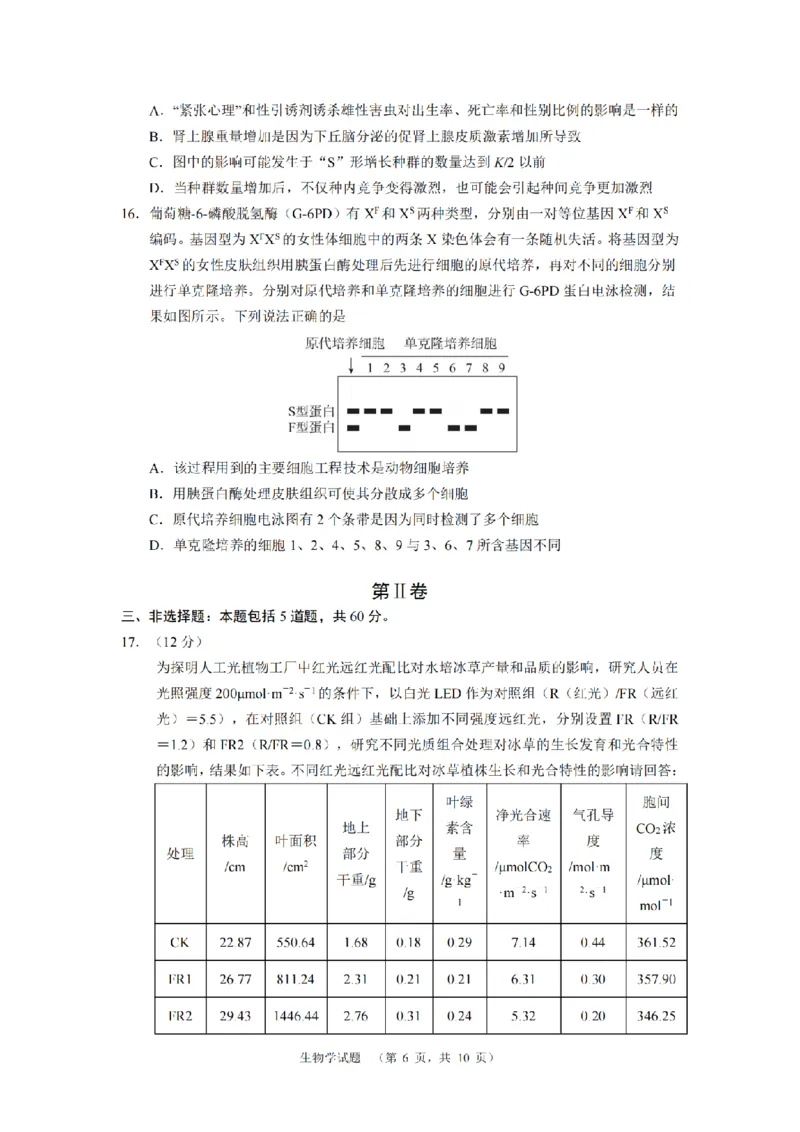 生物（CJ）__2025年1月_250112湖南省长沙市长郡中学2024-2025学年高三上学期1月期末考试_湖南省长沙市长郡中学2024-2025学年高三上学期期末适应性考试生物试题