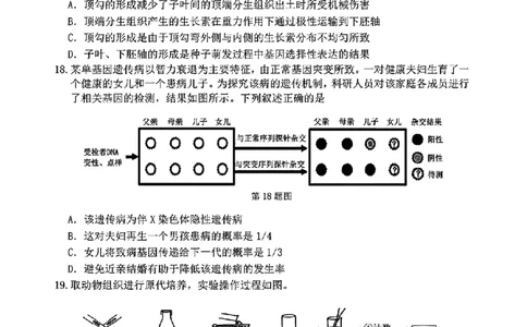 浙江省衢州、丽水、湖州三地市二模2025年4月高三教学质量检测生物+答案_2025年4月_250413浙江省衢州、丽水、湖州三地市二模2025年4月高三教学质量检测（全科）