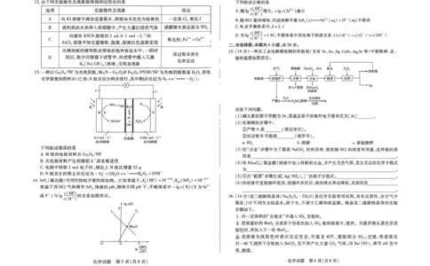 河南天一大联考2024-2025学年下高三年级阶段性测试（七）化学试题（含答案）_2025年4月_250426河南天一大联考2024-2025学年下高三年级阶段性测试（七）（全科）