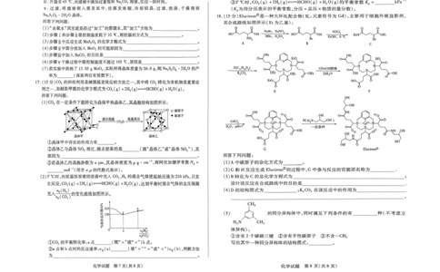 河南天一大联考2024-2025学年下高三年级阶段性测试（七）化学试题（含答案）_2025年4月_250426河南天一大联考2024-2025学年下高三年级阶段性测试（七）（全科）