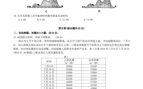 福建省泉州市2025届高中毕业班质量监测(二)地理试题（含答案）_2025年1月_250118福建省泉州市2025届高中毕业班质量监测（二）（全科）