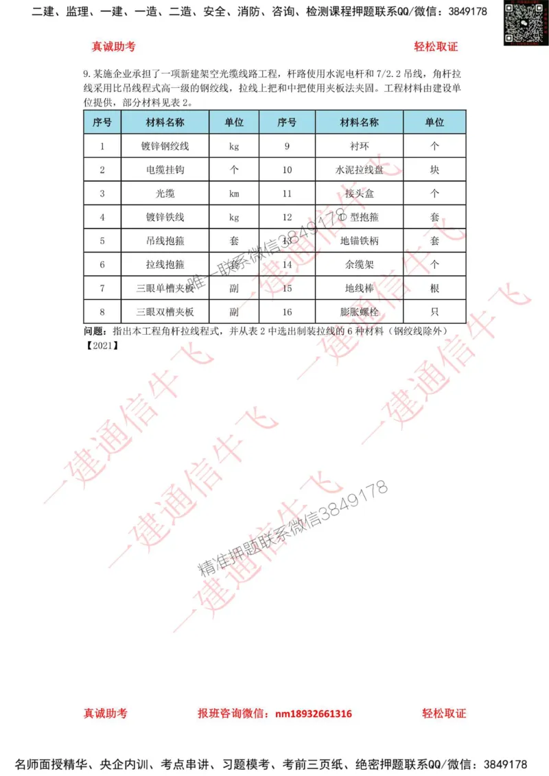 2.5.2精讲课后练习_2026年一级建造师_2026年一建通信_2025年一建通信SVIP_02-基础精讲✿高端面授✿深度强化_11-通信《直播精讲班》牛飞SMR推荐_2025年精讲课后练习+讲解