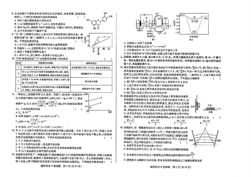 2023高考快递临考（全国卷新教材）理综试卷B_2023高考押题卷_2023高考快递临考（全国卷新教材）