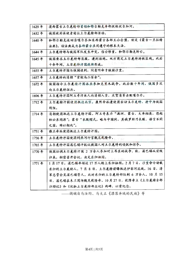 2008年高考历史试卷（浙江）（空白卷）_历史历年高考真题_新&middot;PDF版2008-2025&middot;高考历史真题_历史（按省份分类）2008-2025_2008-2025&middot;（浙江）历史高考真题