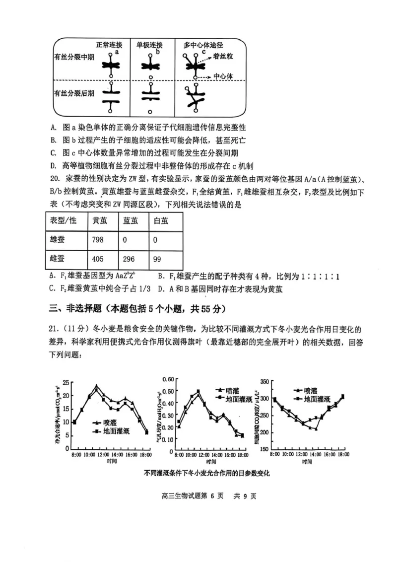 渤海大学附属高级中学2026届高三上学期第一次月考+生物_2025年10月_12026年试卷教辅资源等多个文件_251019辽宁省锦州市渤海大学附属高级中学2026届高三上学期第一次月考（全科）