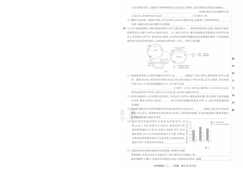 2024《金考卷&middot;高考测评卷》生物A4_2024高考押题卷_12024天星全系列_（新高考）2024《金K卷&middot;高考测评&middot;猜题卷》（语数英）各九套_2024《金考卷&middot;高考测评卷&middot;猜题卷》生物