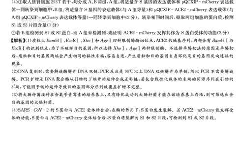 湖南省2025届高三九校联盟第二次联考生物答案_2025年3月_250315湖南省九校联盟2025届高三下学期第二次联考（全科）_湖南省九校联盟2025届高三下学期第二次联考生物