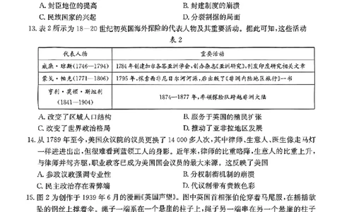 广西壮族自治区2024-2025学年高三上学期期末考试历史PDF版含解析_2025年1月_250110广西南宁市2024-2025学年高中毕业班第一次适应性（广西金太阳1月）（全科）