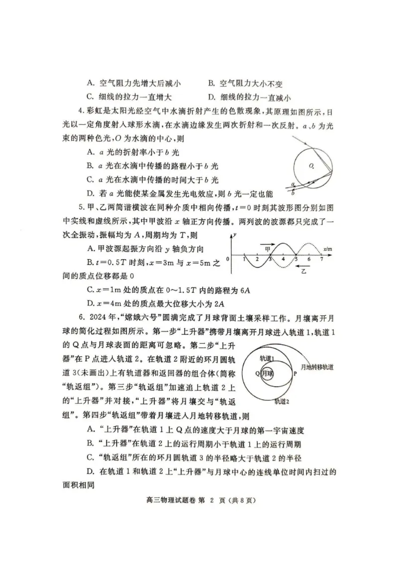 河南省郑州市2024-2025学年高三下学期第二次质量预测物理试题（含答案）_2025年3月_250326河南省郑州市2025年高中毕业年级第二次质量预测（郑州二模）（全科）
