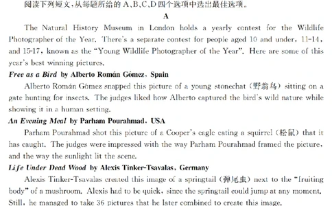 金太阳25-4001C云南省2025届高三下学期3月百万大联考英语_2025年3月_250327云南省金太阳2025届高三下学期3月百万大联考（25-4001C）（全科）
