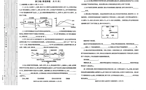陕西省榆林市2025届高三上学期第二次模拟检测生物试题（含答案）_2025年1月_250117陕西省榆林市2025届高三上学期第二次模拟检测（全科）