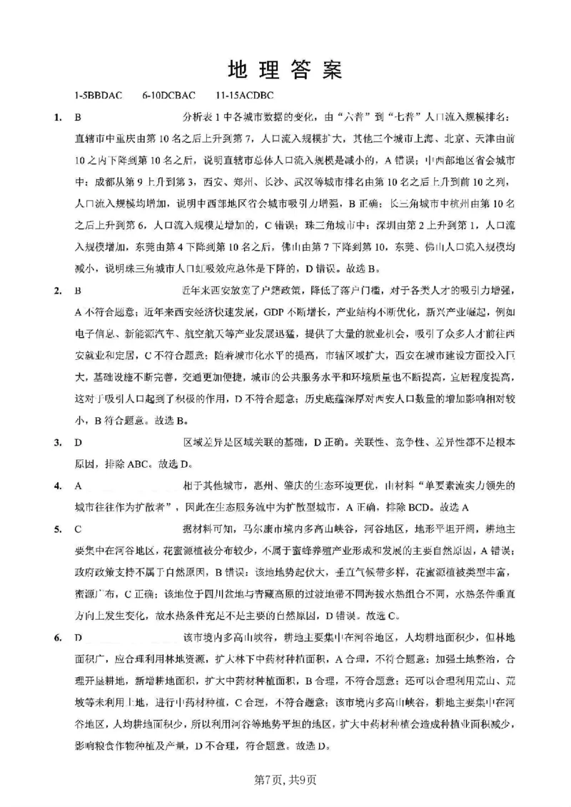 重庆市第一中学校2025届高三下学期2月开学考试地理+答案_2025年2月_250223重庆市第一中学校2025届高三下学期2月开学考试（全科）
