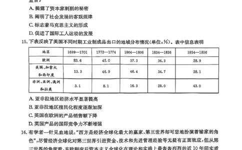 雅礼七（历史）_2025年3月_250306湖南省长沙市雅礼中学2024-2025学年高三下学期月考卷（七）（全科）_湖南省长沙市雅礼中学2024-2025学年高三下学期月考卷（七）历史