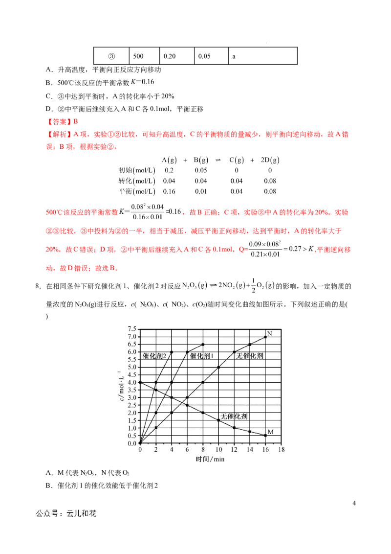 高二年级化学期中模拟卷（全解全析）(1)_1多考区联考_1014高二期中模拟卷（新高考通用）黄金卷：2024-2025学年高二上学期期中模拟考试
