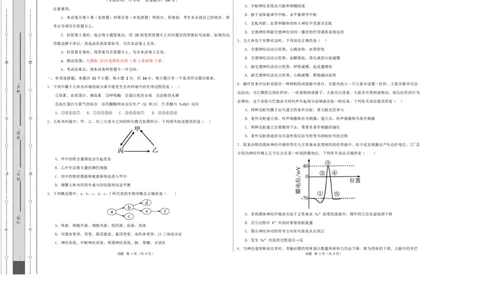 高二生物上学期第一次月考卷（湖南专用）高二生物第一次月考卷测试范围：选择性必修一1-2章（考试版A3）_1多考区联考试卷_2510142025-2026学年高二生物上学期第一次月考试题