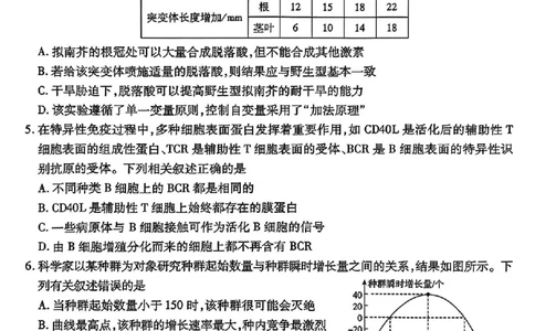 生物试卷_2025年2月_250217天一大联考2025届高三四省联考（陕晋青宁）_天一大联考2025届高三四省联考（陕晋青宁）生物