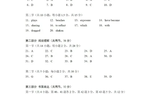 英语答案_2025年1月_250112北京市丰台区2024-2025学年高三上学期期末考试_北京市丰台区2024-2025学年高三上学期期末考试英语