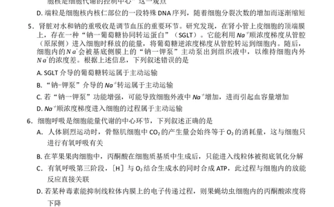 生物_2025年11月_251124河南省新未来大联考2026届高三上学期11月联合测评_1209215425_河南省新未来大联考2026届高三上学期11月联合测评生物试题（含答案）