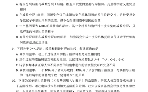 生物_2025年11月_251124河南省新未来大联考2026届高三上学期11月联合测评_1209215425_河南省新未来大联考2026届高三上学期11月联合测评生物试题（含答案）