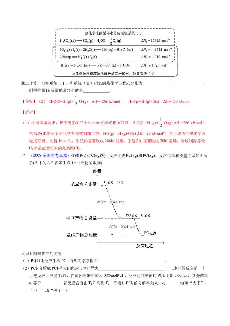 专题43热化学反应方程式书写（解析卷）_近10年高考真题汇编（必刷）_十年（2014-2024）高考化学真题分项汇编（全国通用）_十年（2014-2023）高考化学真题分项汇编（全国通用）