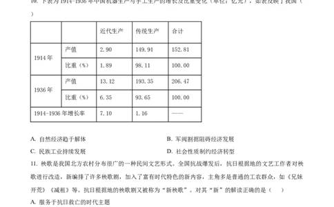 精品解析：山东省实验中学2025-2026学年高三上学期第一次诊断性考试历史试题（原卷版）_2025年10月_251016山东省实验中学2026届高三第一次诊断性考试（10月）