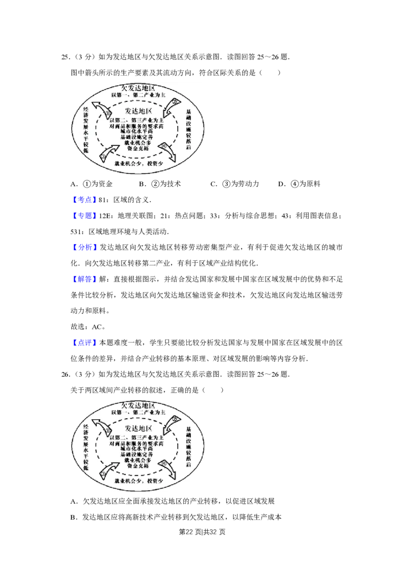 2010年高考地理试卷（江苏）（解析卷）_地理历年高考真题_新&middot;PDF版2008-2025&middot;高考地理真题_地理（按省份分类）2008-2025_2008-2025&middot;（江苏）地理高考真题