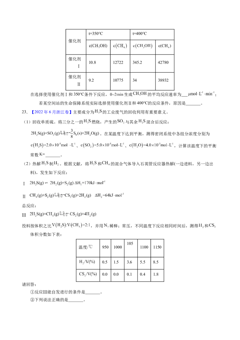 专题54化学平衡的建立与移动（B）（原卷卷）_近10年高考真题汇编（必刷）_十年（2014-2024）高考化学真题分项汇编（全国通用）_十年（2014-2023）高考化学真题分项汇编（全国通用）