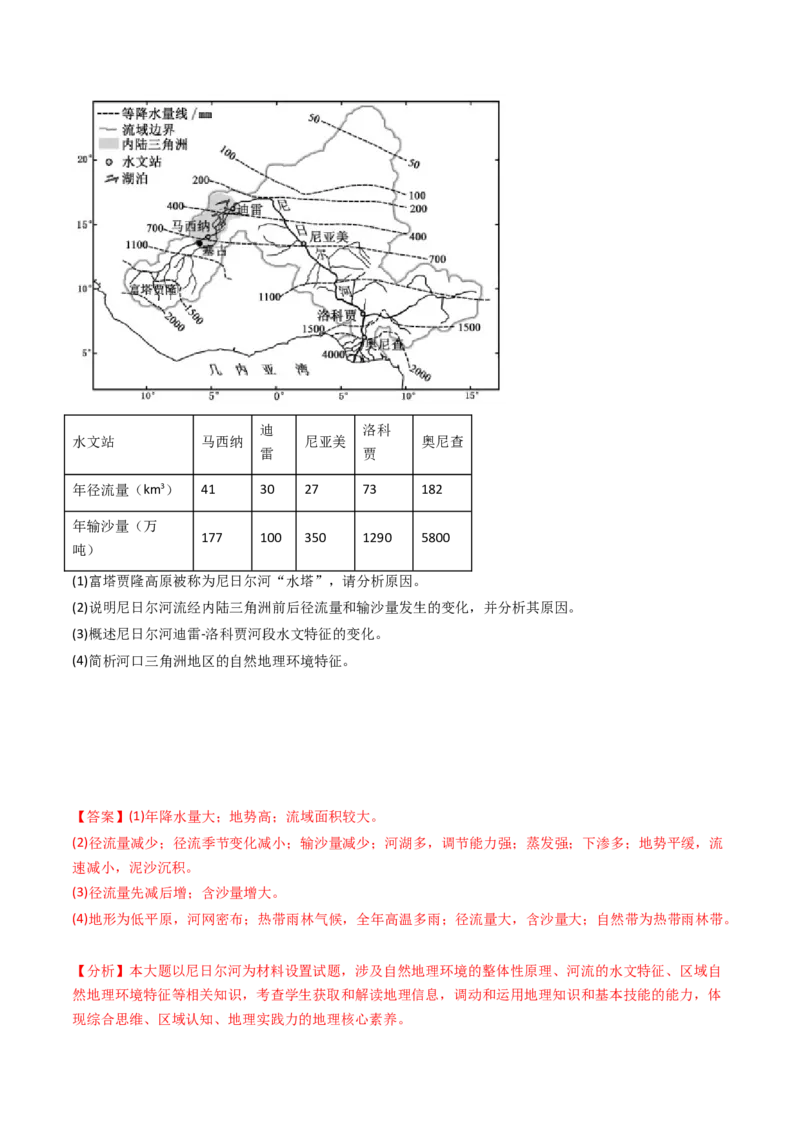 专题07自然地理环境的整体性和差异性-十年（2014-2023）高考地理真题分项汇编（解析卷）_近10年高考真题汇编（必刷）_十年（2014-2024）高考地理真题分项汇编（全国通用）