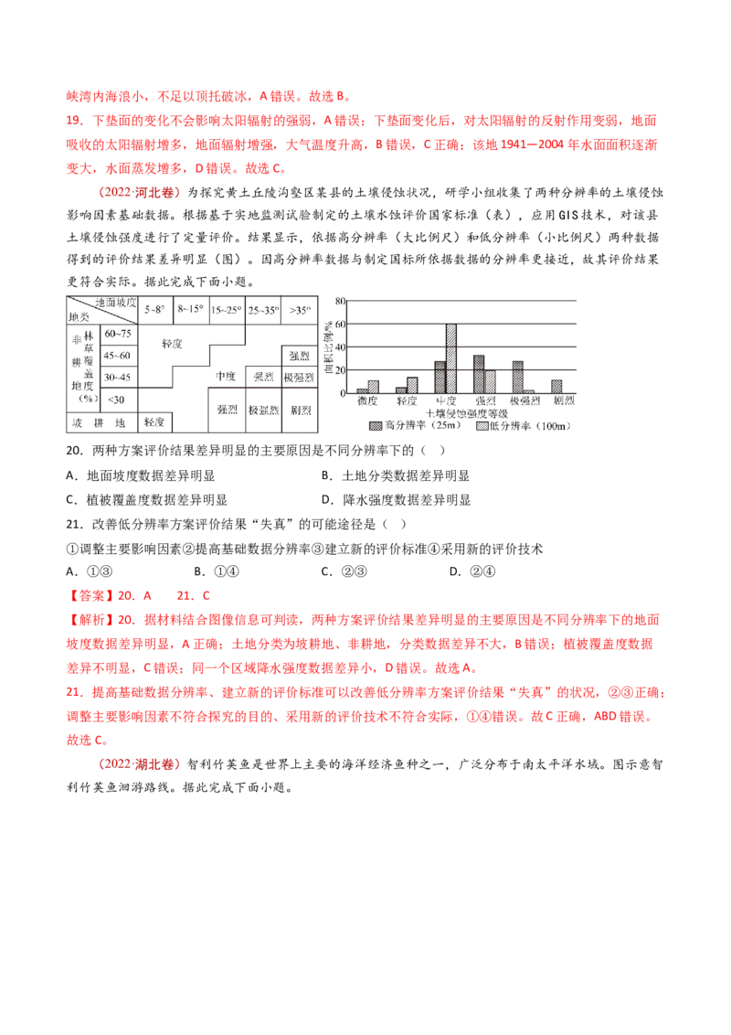 专题07自然地理环境的整体性和差异性-十年（2014-2023）高考地理真题分项汇编（解析卷）_近10年高考真题汇编（必刷）_十年（2014-2024）高考地理真题分项汇编（全国通用）