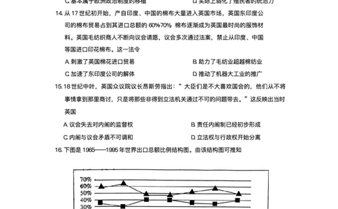 湖南省长沙市第一中学2024-2025学年高三下学期月考（七）历史试题（含答案）_2025年3月_250323湖南省长沙市第一中学2024-2025学年高三下学期月考（七）