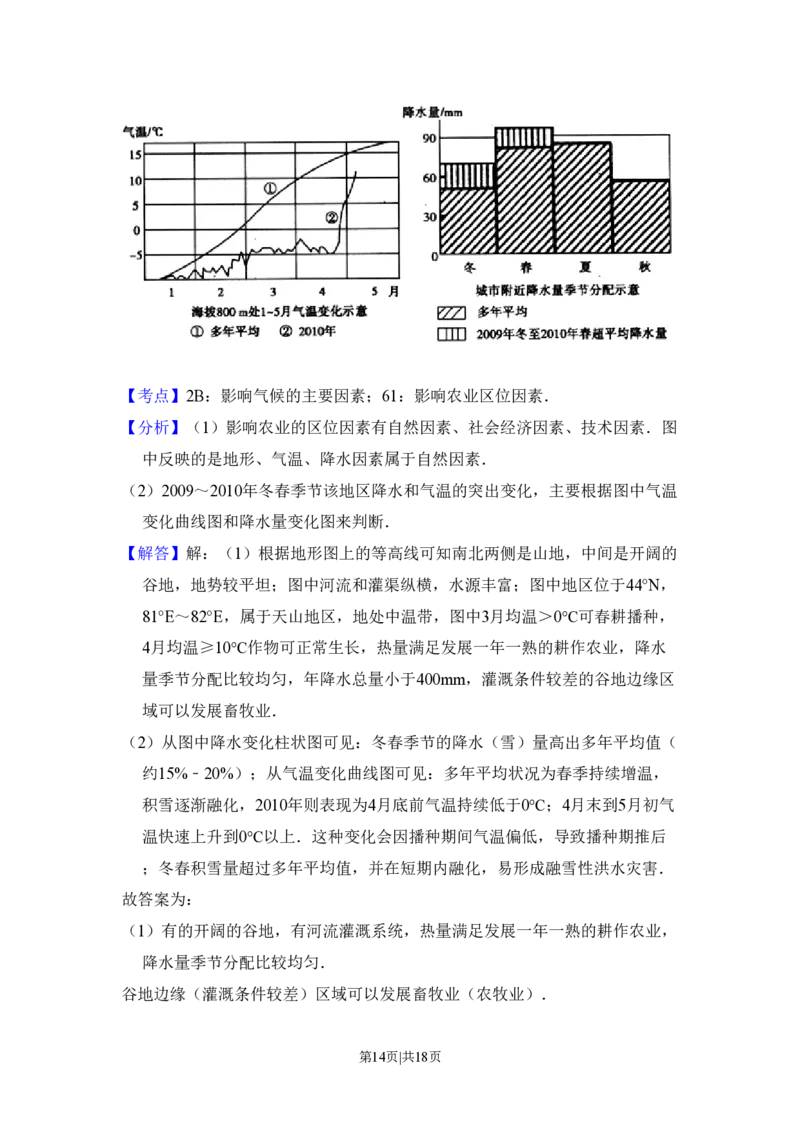2010年高考地理试卷（全国卷Ⅱ）（解析卷）_地理历年高考真题_新&middot;PDF版2008-2025&middot;高考地理真题_地理（按试卷类型分类）2008-2025_全国卷&middot;地理（2008-2025）