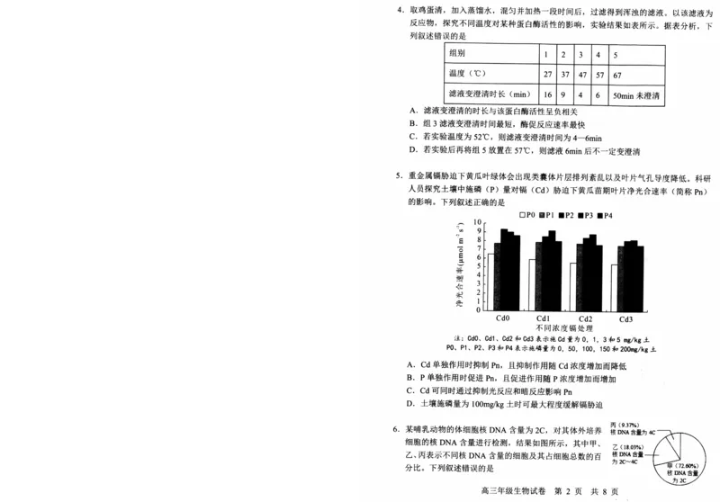 湖北省武昌区2025届高三年级5月质量检测生物_2025年5月_250518湖北省武昌区2025届高三年级5月质量检测（全科）